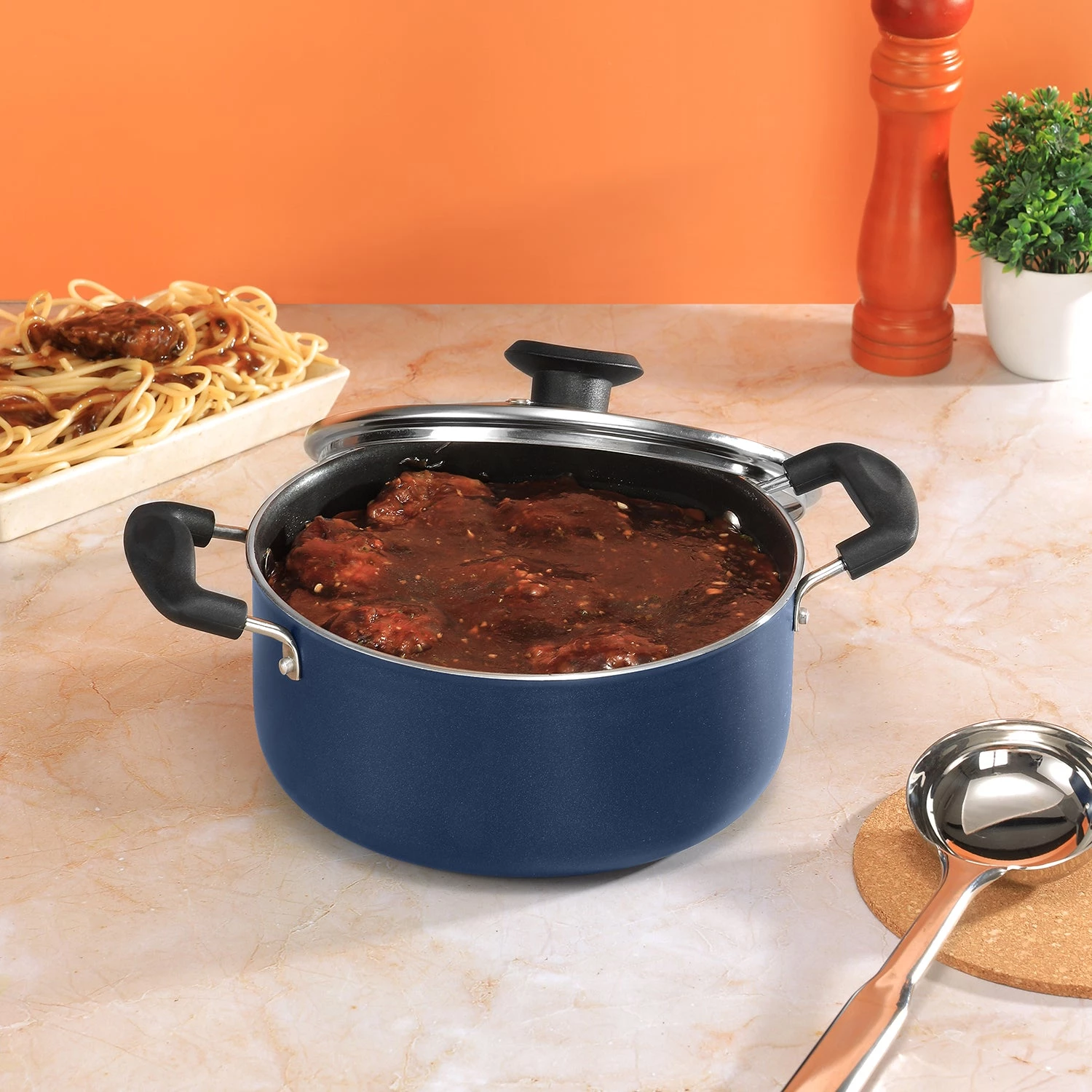 Vinod Cookware Vinod Zest Non Stick Casserole With Lid Cookware 1 Vinod Cookware Vinod Zest Non Stick Casserole With Lid Cookware