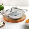 Vinod Cookware Vinod Platinum Triply Stainless Steel Kadai With Lid Cookware 13 Vinod Cookware Vinod Platinum Triply Stainless Steel Kadai With Lid Cookware