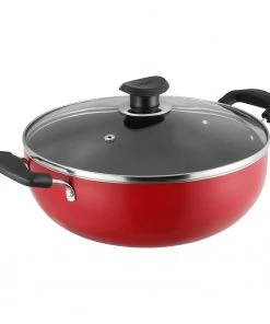 Vinod Cookware Vinod Zest Non Stick Deep Kadai With Lid (Induction Friendly)