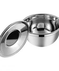 Vinod Cookware Vinod - Kraft Stainless Steel Serving Bowl With Lid Kraft Serveware