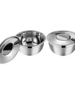 Vinod Cookware Vinod - Kraft Stainless Steel Serving Bowl With Lid Kraft Serveware