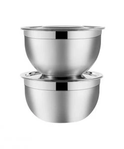 Vinod Cookware Vinod - Kraft Stainless Steel Serving Bowl With Lid Kraft Serveware