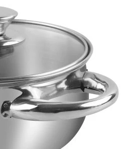 Vinod Cookware Vinod Stainless Steel Solid Milano Casserole Set - 3 Piece (Induction Friendly)