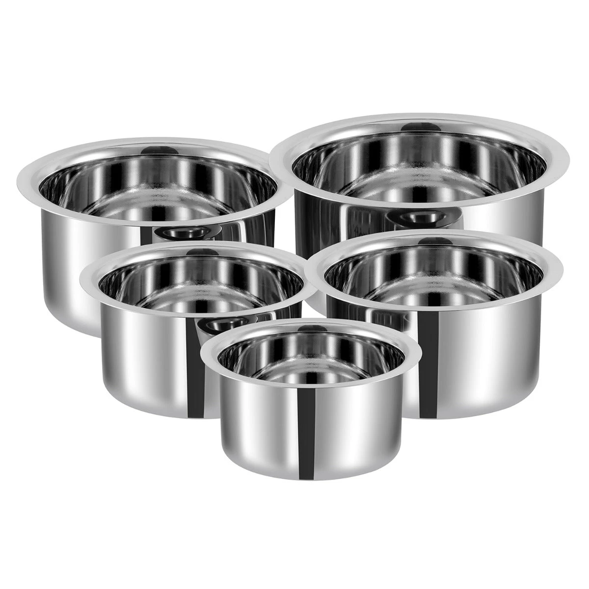 Vinod Cookware Vinod - Kraft Stainless Steel 5 Pc Tope Set 2 Vinod Cookware Vinod - Kraft Stainless Steel 5 Pc Tope Set