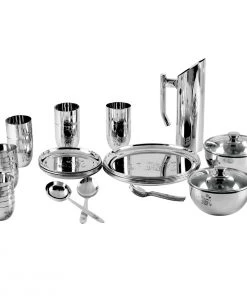 Vinod Cookware Kraft Stainlesss Steel Pattern Dinner Set 41 Pc Kraft Serveware 9 Vinod Cookware Kraft Stainlesss Steel Pattern Dinner Set 41 Pc Kraft Serveware