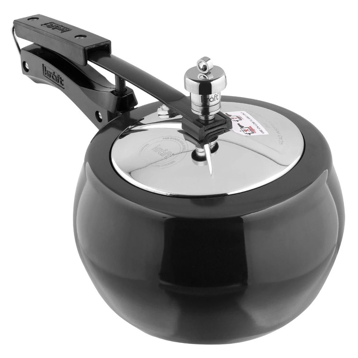 Vinod Cookware Vinod - Kraft Hard Anodised Inner Lid Pressure Cooker (Induction Friendly) 2 Vinod Cookware Vinod - Kraft Hard Anodised Inner Lid Pressure Cooker (Induction Friendly)