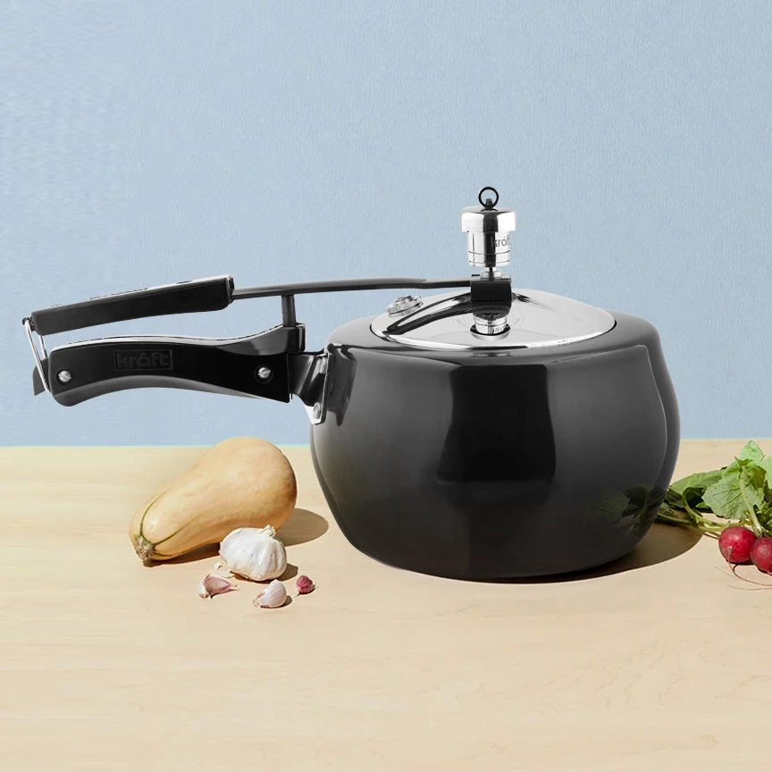 Vinod Cookware Vinod - Kraft Hard Anodised Inner Lid Pressure Cooker (Induction Friendly) 1 Vinod Cookware Vinod - Kraft Hard Anodised Inner Lid Pressure Cooker (Induction Friendly)
