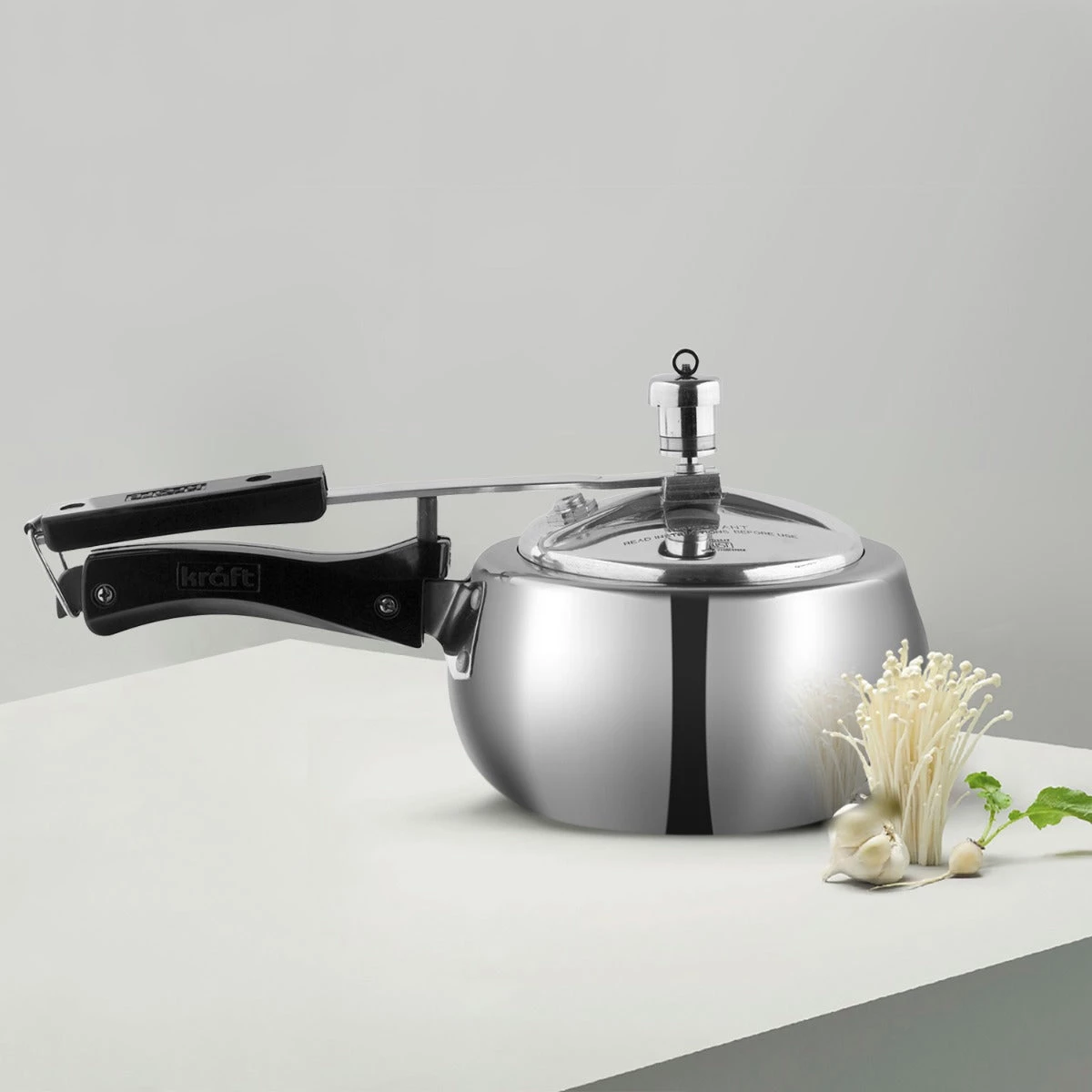 Vinod Cookware Pressure Cookers Vinod - Kraft Stylo Aluminium Inner Lid Pressure Cooker (Induction Friendly) 1 Vinod Cookware Pressure Cookers Vinod - Kraft Stylo Aluminium Inner Lid Pressure Cooker (Induction Friendly)