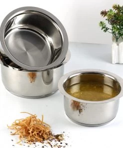 Vinod Cookware Cookware Vinod 3 Pc Stainless Steel Capsule Bottom - (14, 15, 16 Cm)