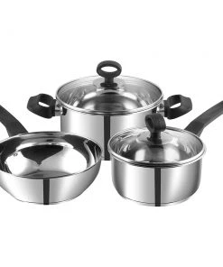 Vinod Cookware Vinod Stainless Steel Trento Cookware Set - 3 Pc (Induction Friendly)