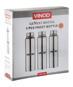 Vinod Cookware Vinod Frost Stainless Steel Bottle 3pc Set