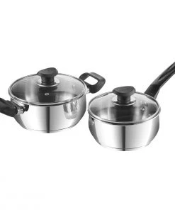 Vinod Cookware Napoli 2pc Set Saucepan1.5 Litre 16 Cm & Saucepot 2.2 Litre 18 Cm
