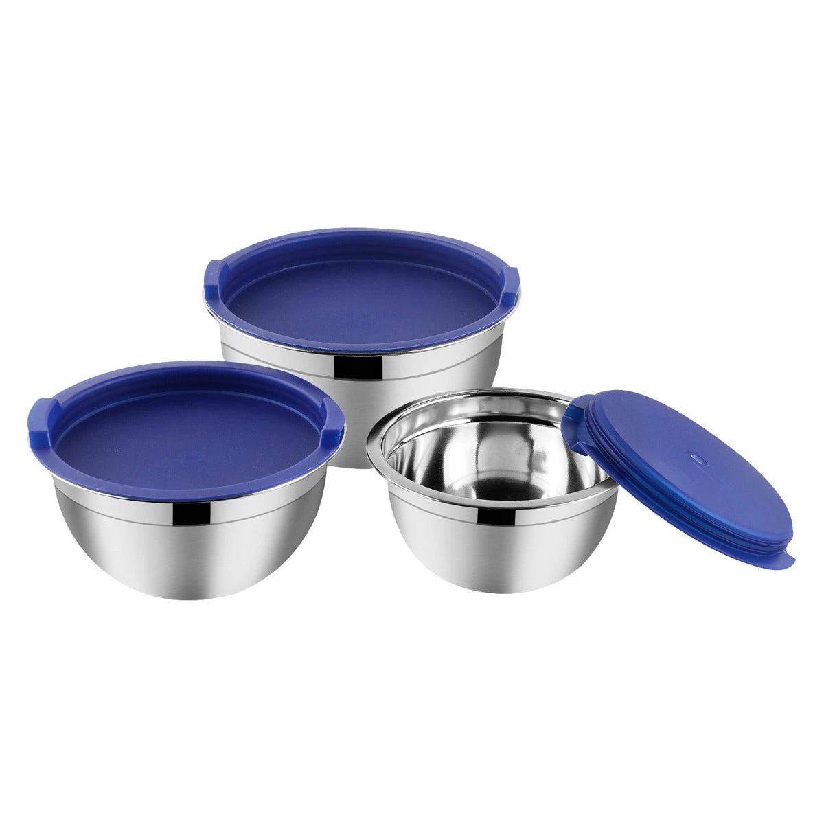 Vinod Cookware Vinod - Kraft Stainless Steel Serve And Storage Set - 3 Pc Kraft Serveware 2 Vinod Cookware Vinod - Kraft Stainless Steel Serve And Storage Set - 3 Pc Kraft Serveware