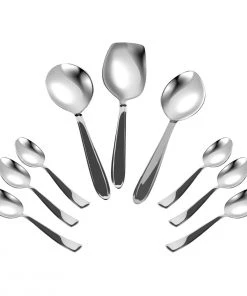 Vinod Cookware Kraft Stainlesss Steel Qubic Dinner - Lunch Set 55 Pc