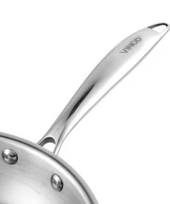 Vinod Cookware Cookware Vinod Platinum Triply Stainless Steel Frypan (Induction Friendly)