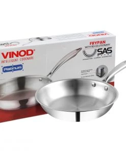 Vinod Cookware Cookware Vinod Platinum Triply Stainless Steel Frypan (Induction Friendly)