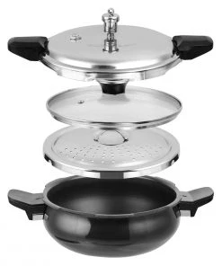 Vinod Cookware Pressure Cookers Vinod - Kraft Hard Anodised Magic Pressure Cooker (Induction Friendly)
