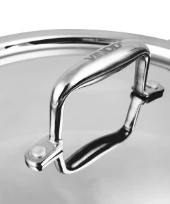 Vinod Cookware Vinod Platinum Triply Stainless Steel X Kadai (Induction Friendly) Cookware 15 Vinod Cookware Vinod Platinum Triply Stainless Steel X Kadai (Induction Friendly) Cookware