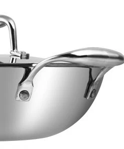 Vinod Cookware Vinod Platinum Triply Stainless Steel X Kadai (Induction Friendly) Cookware 17 Vinod Cookware Vinod Platinum Triply Stainless Steel X Kadai (Induction Friendly) Cookware