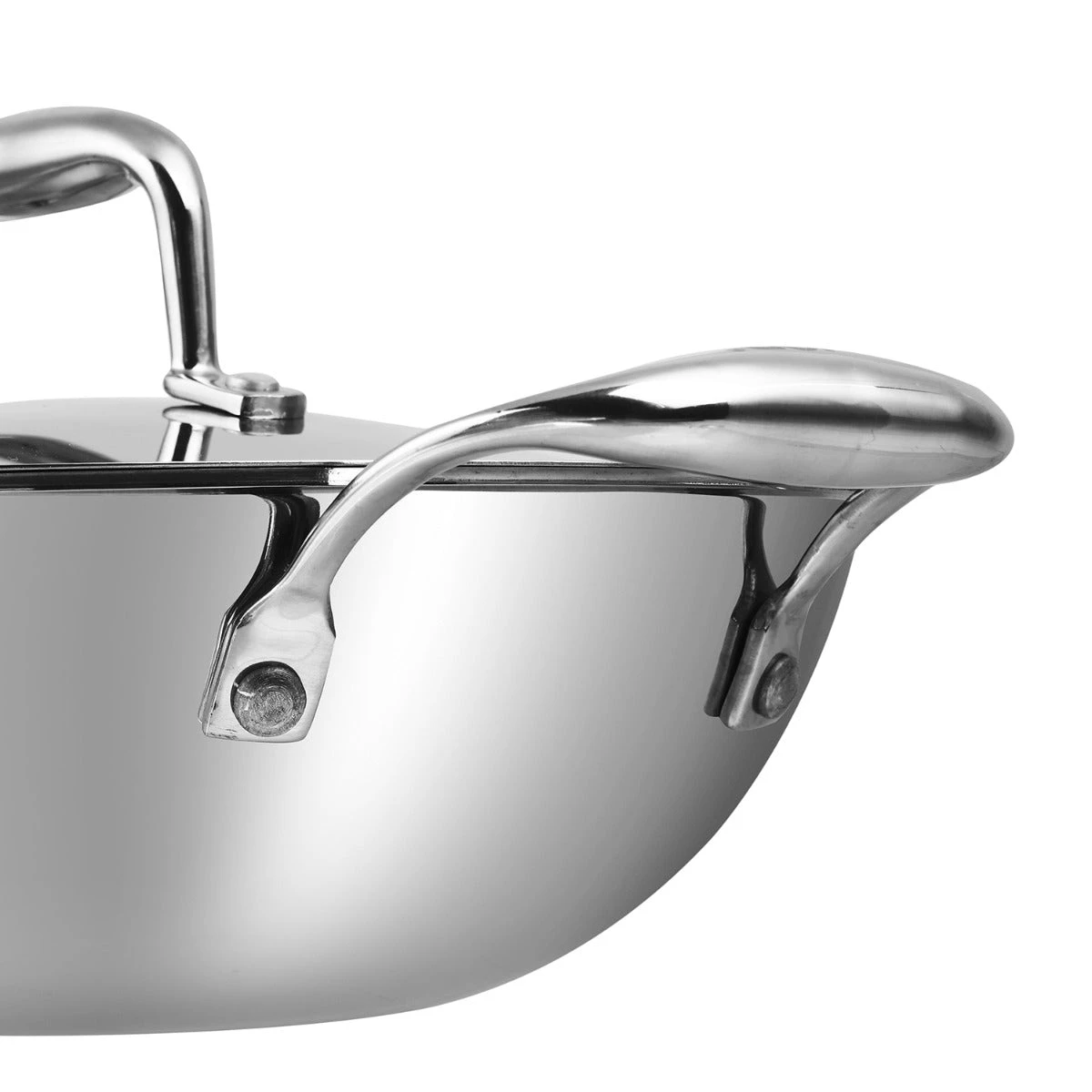 Vinod Cookware Vinod Platinum Triply Stainless Steel X Kadai (Induction Friendly) Cookware 8 Vinod Cookware Vinod Platinum Triply Stainless Steel X Kadai (Induction Friendly) Cookware