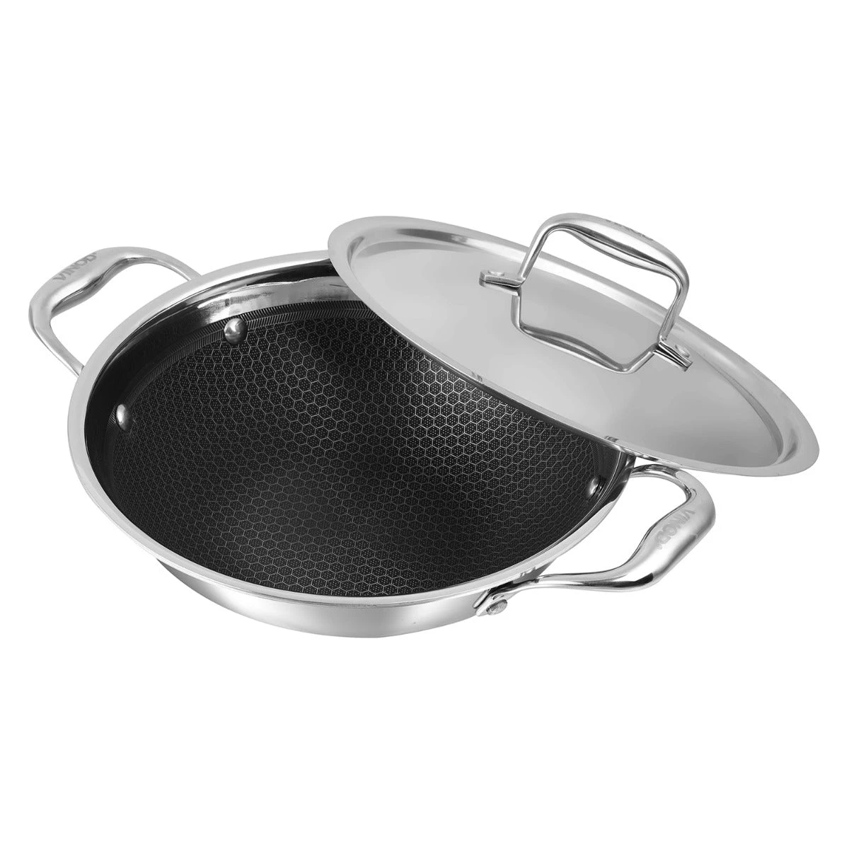 Vinod Cookware Vinod Platinum Triply Stainless Steel X Kadai (Induction Friendly) Cookware 2 Vinod Cookware Vinod Platinum Triply Stainless Steel X Kadai (Induction Friendly) Cookware