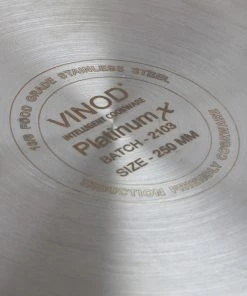 Vinod Cookware Vinod Platinum Triply Stainless Steel X Concave Tawa - 25 Cm (Induction Friendly)