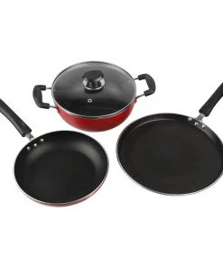 Vinod Cookware Vinod Zest Inducto 3 Piece Combo Set (Induction Friendly)