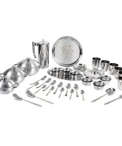 Vinod Cookware Kraft Serveware Vinod - Kraft Shagun Dinner Set 51 Pc + 6 Vati Free 13 Vinod Cookware Kraft Serveware Vinod - Kraft Shagun Dinner Set 51 Pc + 6 Vati Free