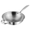 Vinod Cookware Vinod Platinum Triply Stainless Steel Wok - 26 Cm (Induction Friendly) Cookware 10 Vinod Cookware Vinod Platinum Triply Stainless Steel Wok - 26 Cm (Induction Friendly) Cookware