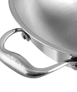 Vinod Cookware Vinod Platinum Triply Stainless Steel Wok - 26 Cm (Induction Friendly) Cookware