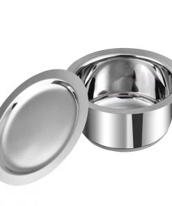 Vinod Cookware Vinod Stainless Steel, Sandwich Bottom, 3 Pc Tope Set With Lids (Induction Friendly)
