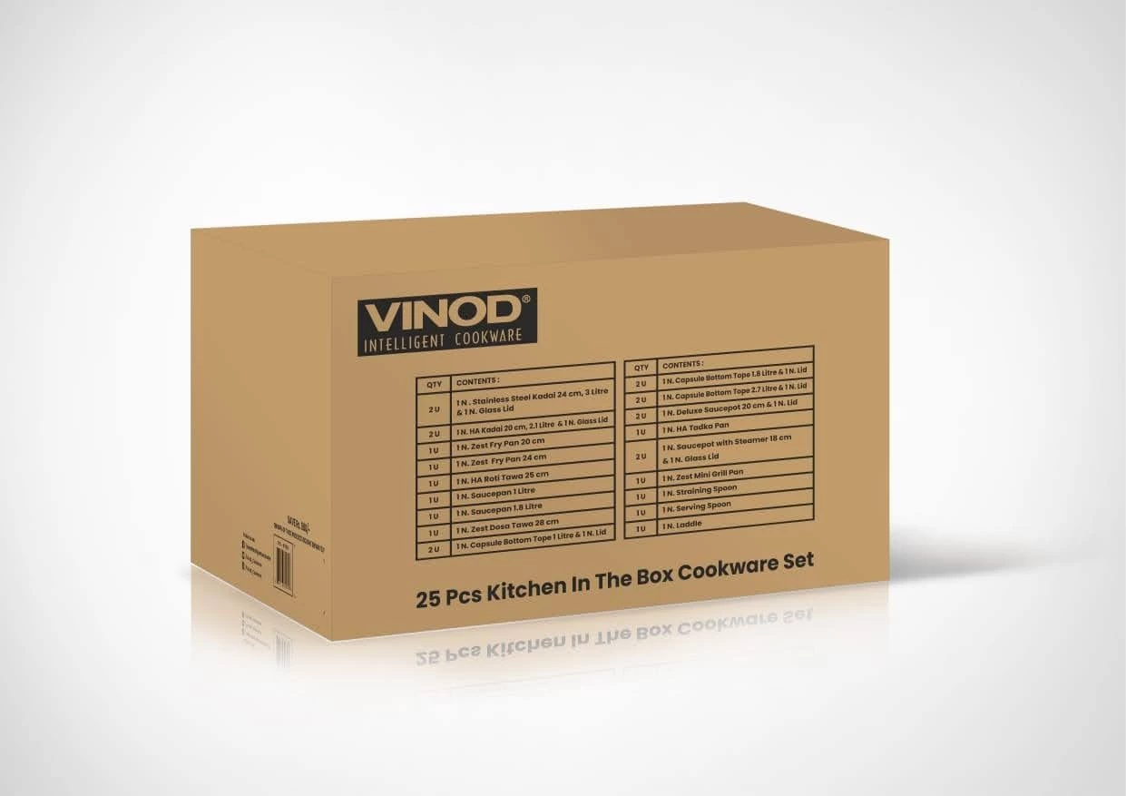 Vinod Cookware Kitchen In The Box Cookware Set - 25 Pieces 3 Vinod Cookware Kitchen In The Box Cookware Set - 25 Pieces