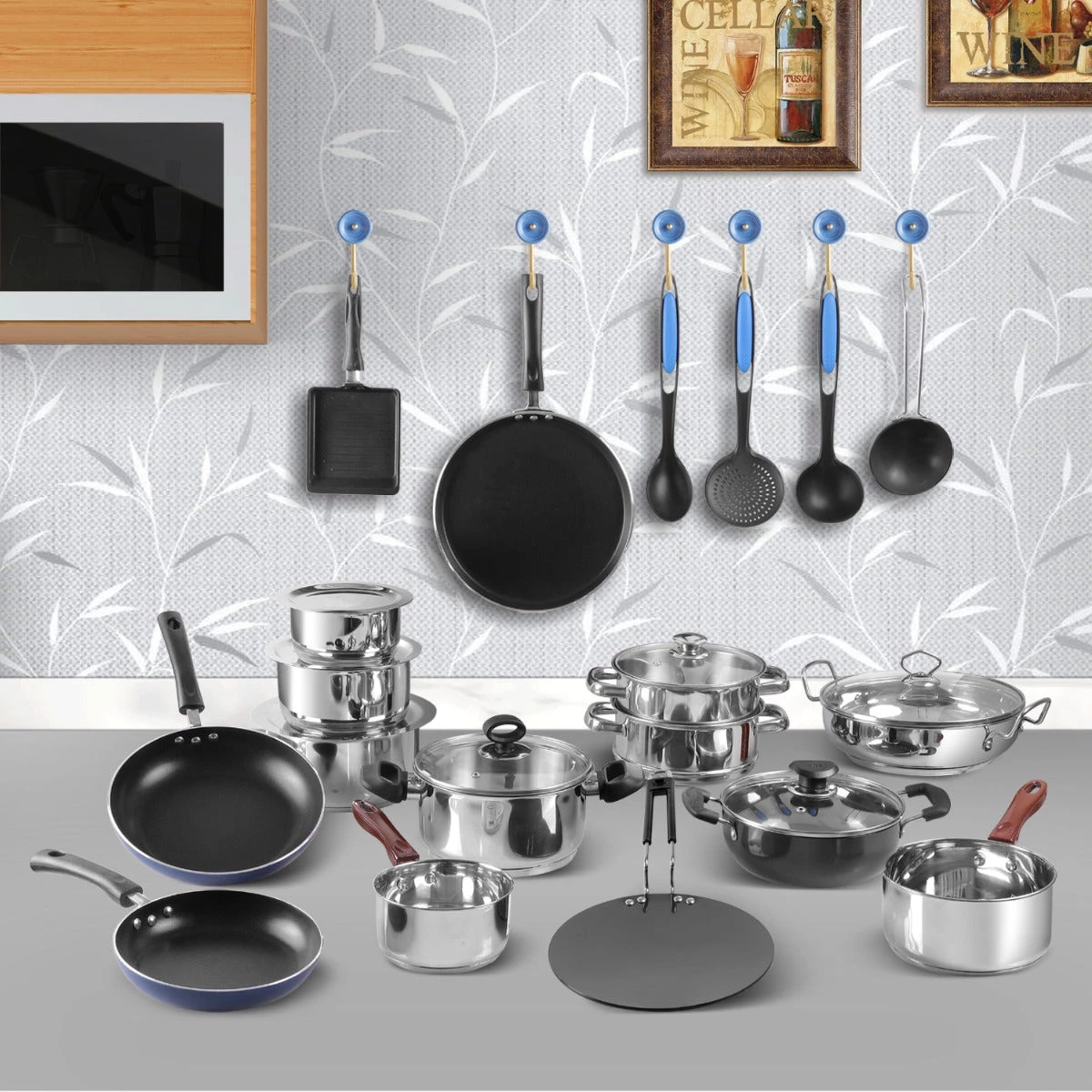 Vinod Cookware Kitchen In The Box Cookware Set - 25 Pieces 1 Vinod Cookware Kitchen In The Box Cookware Set - 25 Pieces