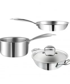 Vinod Cookware Vinod Platinum Triply Stainless Steel Combo Sets (Induction Friendly) Cookware