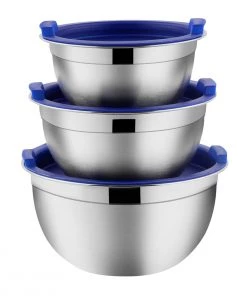 Vinod Cookware Vinod - Kraft Stainless Steel Serve And Storage Set - 3 Pc Kraft Serveware 9 Vinod Cookware Vinod - Kraft Stainless Steel Serve And Storage Set - 3 Pc Kraft Serveware