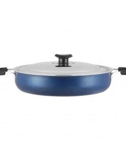 Vinod Cookware Vinod Zest Non Stick Deep Fry Pan With Lid Cookware