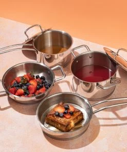 Vinod Cookware Vinod Stainless Steel Classique Deluxe Set (Induction Friendly) Cookware 19 Vinod Cookware Vinod Stainless Steel Classique Deluxe Set (Induction Friendly) Cookware