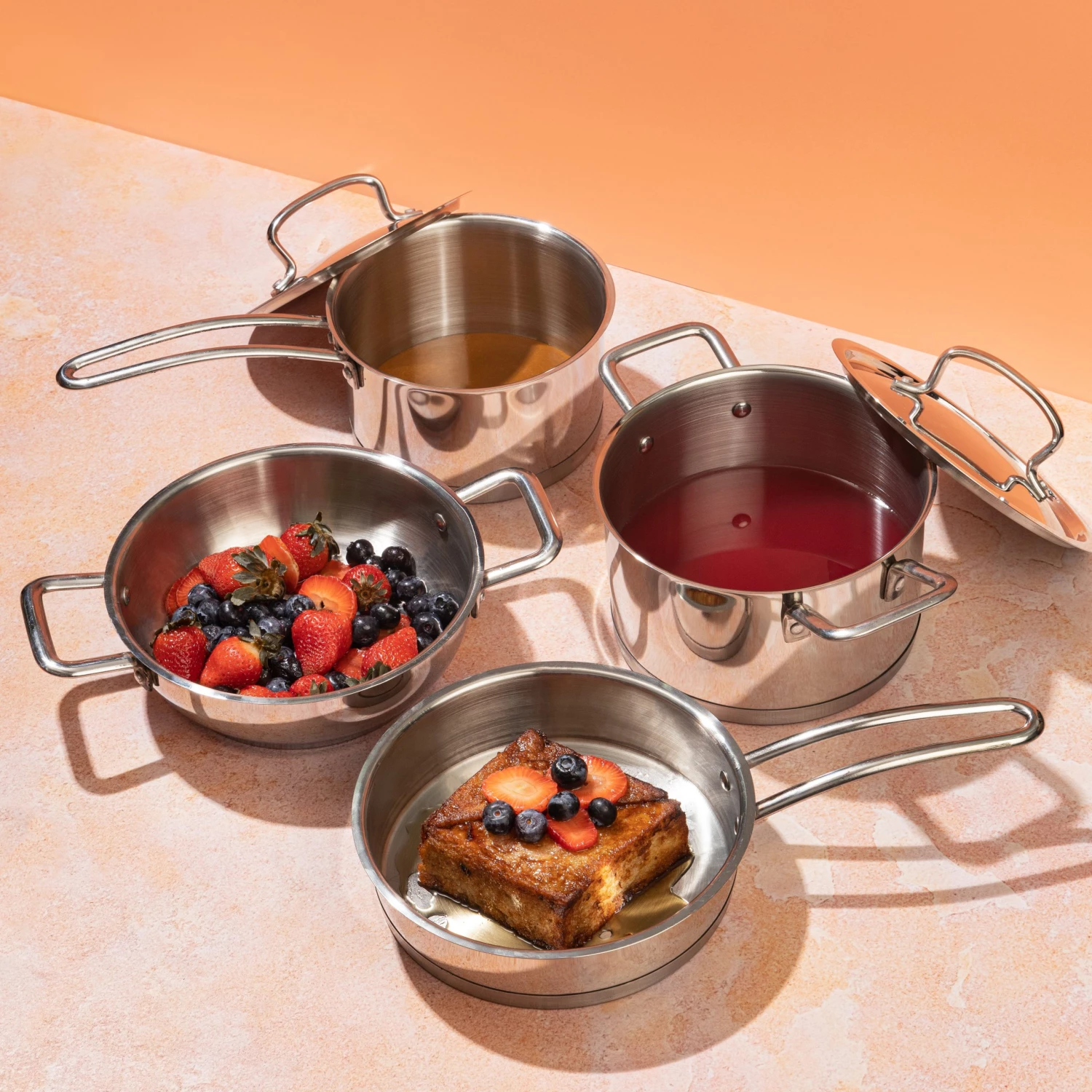 Vinod Cookware Vinod Stainless Steel Classique Deluxe Set (Induction Friendly) Cookware 10 Vinod Cookware Vinod Stainless Steel Classique Deluxe Set (Induction Friendly) Cookware