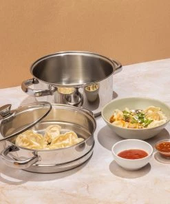 Vinod Cookware Vinod Stainless Steel 2 Tier Steamer With Lid (Induction Friendly) Cookware 17 Vinod Cookware Vinod Stainless Steel 2 Tier Steamer With Lid (Induction Friendly) Cookware