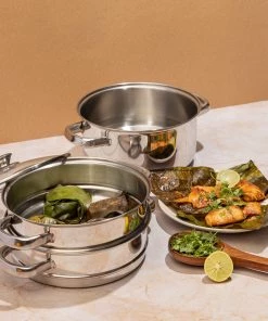 Vinod Cookware Vinod Stainless Steel 3 Tier Steamer Set (Induction Friendly) Cookware