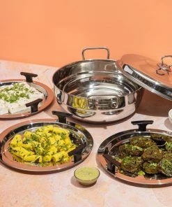 Vinod Cookware Cookware Vinod Stainless Steel Multi Kadai - 26 Cm (Induction Friendly)