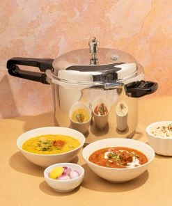 Vinod Cookware Vinod 18/8 Stainless Steel Outer Lid Pressure Cooker