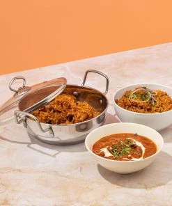 Vinod Cookware Vinod Stainless Steel Kadai With Lid