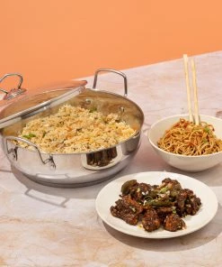 Vinod Cookware Vinod Stainless Steel Kadai With Lid