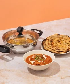 Vinod Cookware Vinod Stainless Steel Deluxe Kadai With Lid