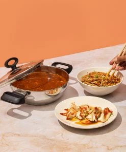 Vinod Cookware Vinod Stainless Steel Deluxe Kadai With Lid