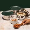 Vinod Cookware Vinod Stainless Steel 3 Pc Tope Set With Lid (Induction Friendly) Cookware