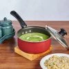 Vinod Cookware Cookware Vinod Zest Non Stick Saucepan With Lid (Induction Friendly) 14 Vinod Cookware Cookware Vinod Zest Non Stick Saucepan With Lid (Induction Friendly)