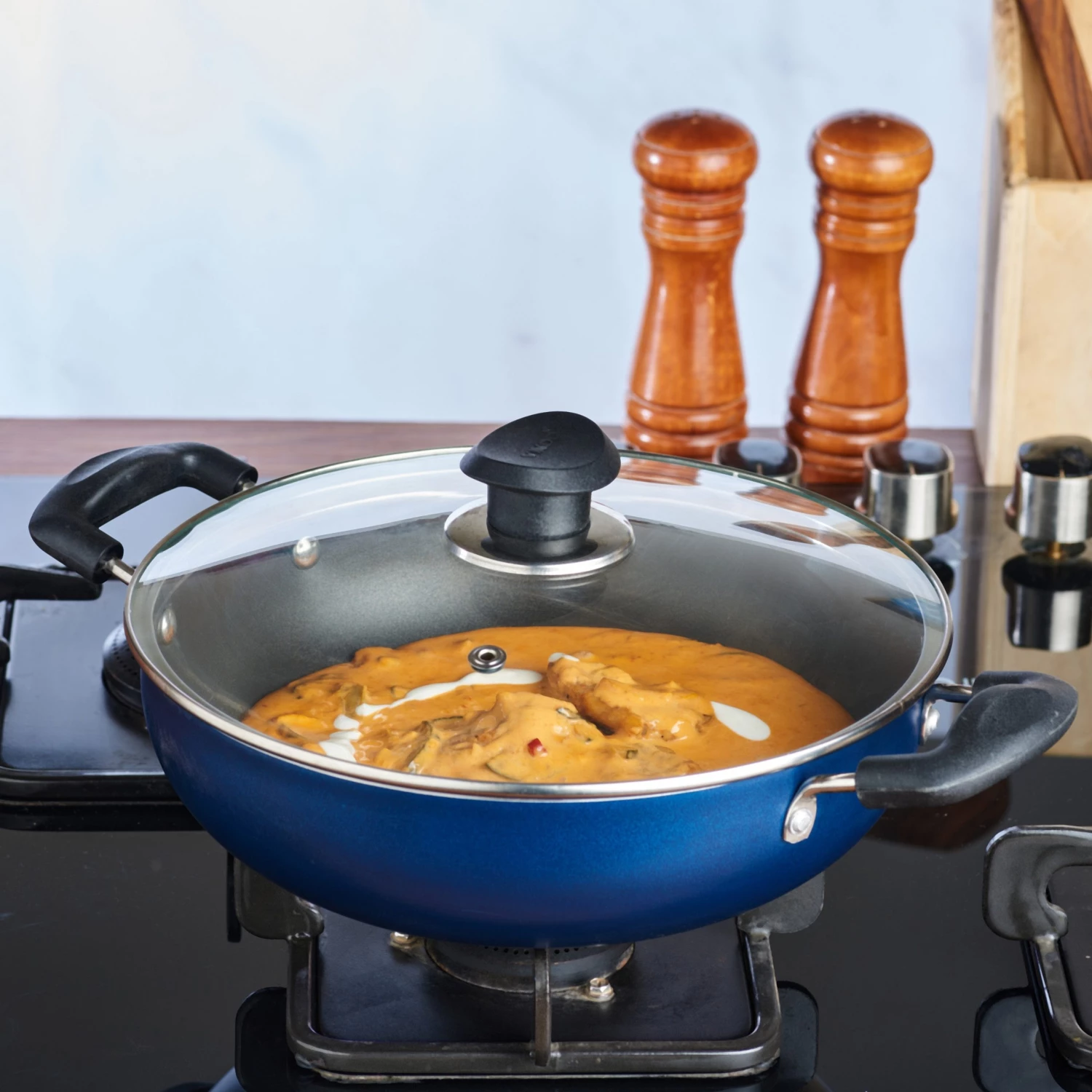 Vinod Cookware Vinod Zest Non Stick Kadai With Lid Cookware 1 Vinod Cookware Vinod Zest Non Stick Kadai With Lid Cookware