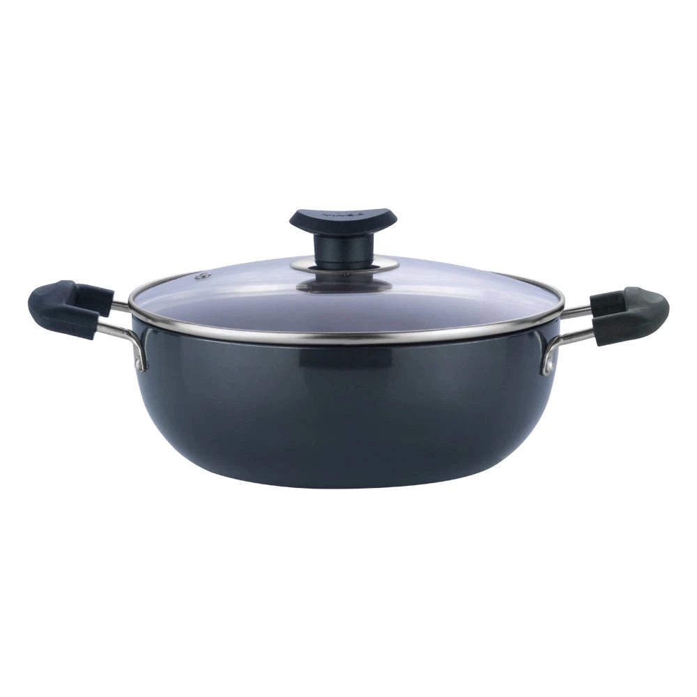 Vinod Cookware Vinod Hard Anodised Deep Kadai (Induction Friendly) Cookware 1 Vinod Cookware Vinod Hard Anodised Deep Kadai (Induction Friendly) Cookware